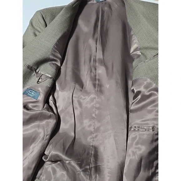 PRONTO UOMO BrownHerringbone PLATINUM WOOL SPORT COAT 50S blazer suit jacket